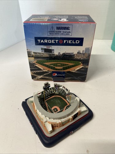 "Mini Target Field 2010 cerámica estadio réplica Minnesota Twins 4""x4"" en caja" - Imagen 1 de 11