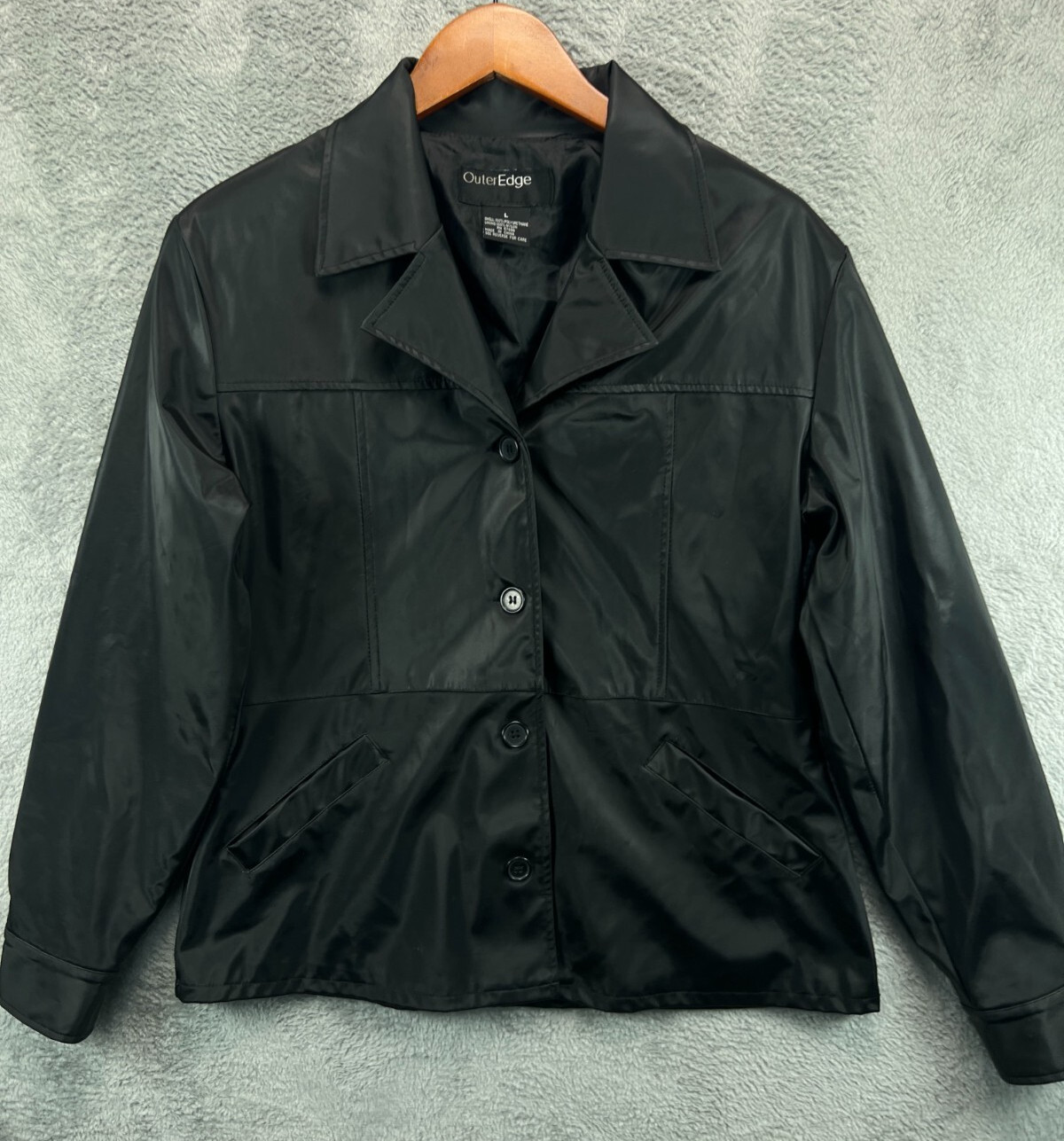 Outer Edge Softshell Jacket Womens Large Black So… - image 1