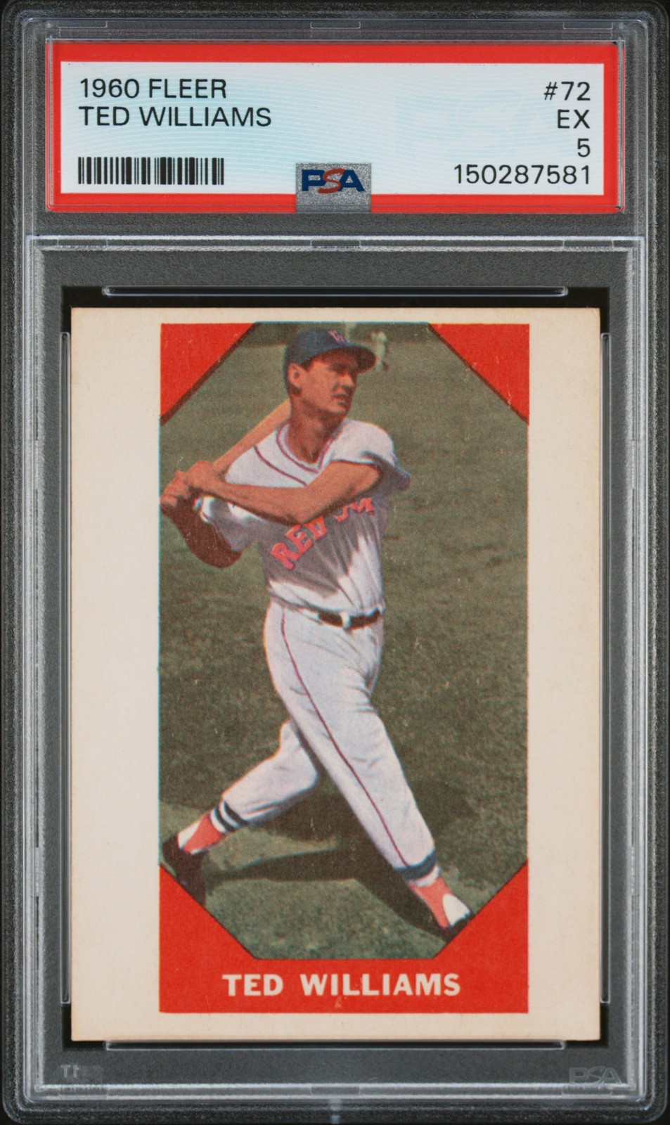 1960 FLEER #72 TED WILLIAMS PSA 5