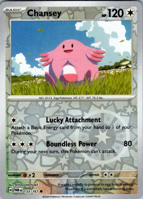 CHANSEY 133/167 TWILIGHT MASQUERADE REVERSE HOLO POKEMON