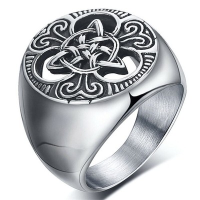 Keltischer Knoten Signet Herren Loyalität Rund Ring Ewigkeit Hochzeit irisches