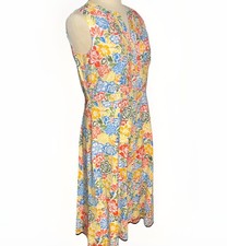 Talbot’s Blossom Garden Dress Midi Sz 4, Sleeveless, Flowery