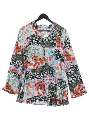 Peter Hahn Damen Top UK 16 Multi Baumwolle mit Seide Basic