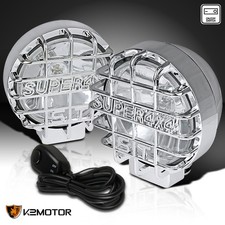 2x Round 6 Chrome Off Road Super 4x4 Work Fog Lightswiringrelay