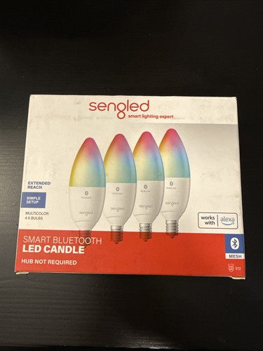 Lot of 4 Sengled Smart LED Candle Bulb E12 Multicolor