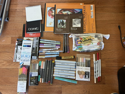 Copic Alcohol Sketch Ciao Ohuhu Mixed Lot plus Paper new & nearly new