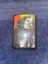 Bob Marley Zippo Lighter Reggae Colors Portrait Pattern