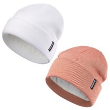 2 PCS Baby Beanie Hat Toddler Girls Boys 08 Years Winter Fleece Lined