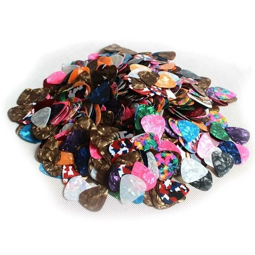 100pcs Guitar Picks Celluloid Thin Acoustic Electric Plectrums Colorful 0.46MM