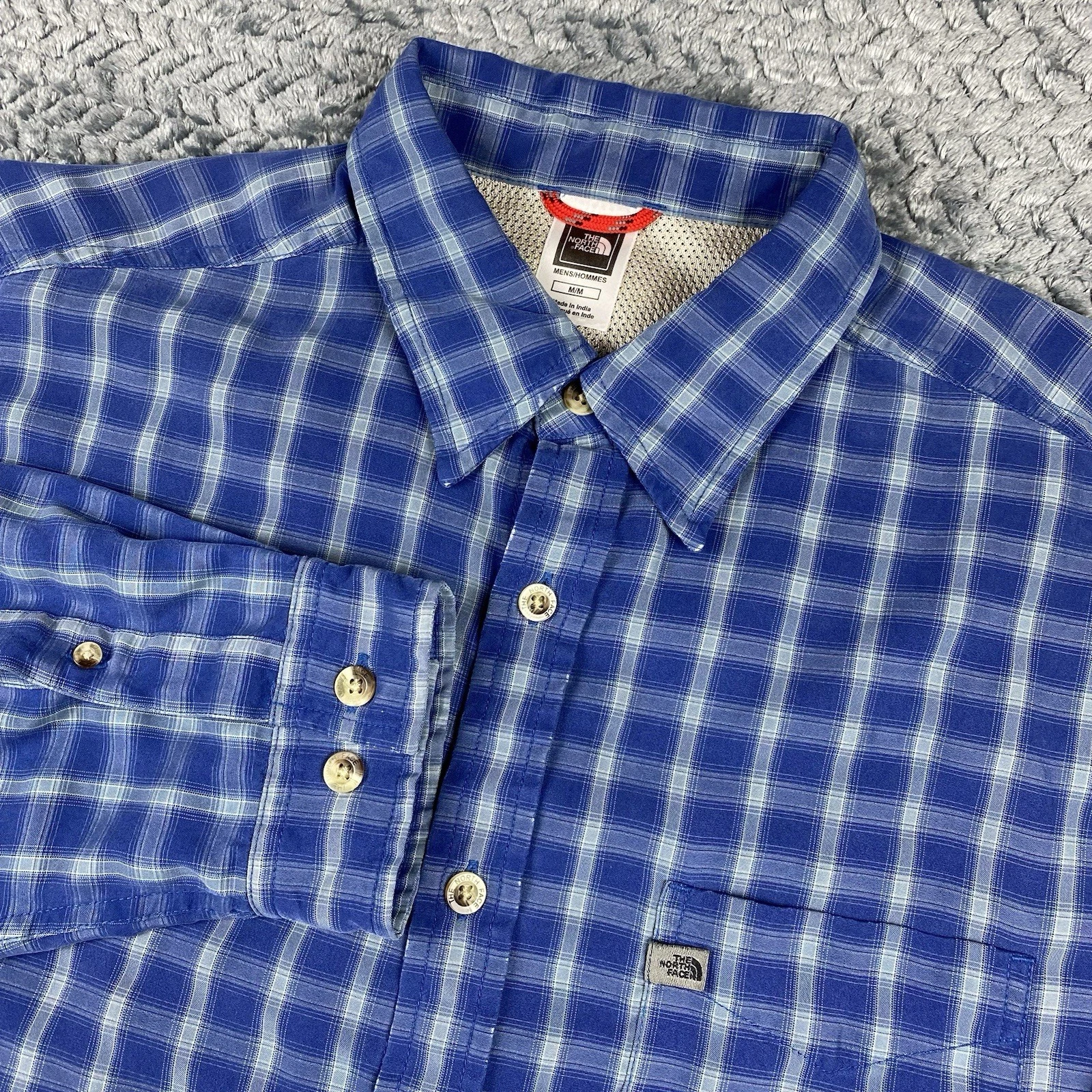 The North Face Shirt Mens M Blue Plaid Long Sleeve Button Up Vented Hiking
Opens in a new window or 