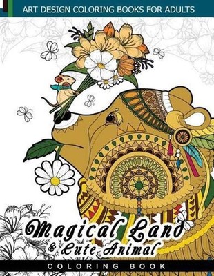 Magical Land and Cute Animal coloring book: Faire, Teddy bear, Doodle easy for b