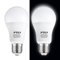 Dusk to Dawn Light Bulbs LED 9W(=60W) Cool White 5000K E27 850LM Outdoor 2-Pack