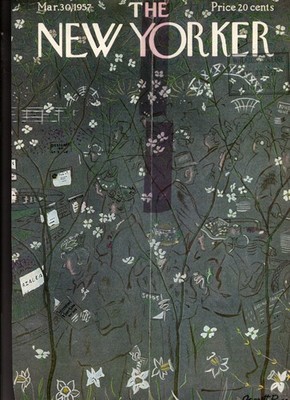 1957 New Yorker March 30 - Annual Flower show - Garrett Price;
