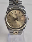 Vtg Timex President 1990 Watch Mens 33mm Day Date Fluted New Battery