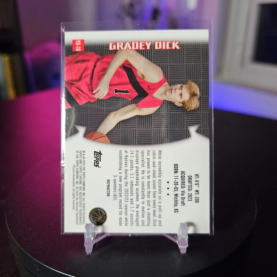 2023-24 Topps Chrome - Youthquake Gradey Dick #YQ-10 Refractor (RC) - Image 2 of 2