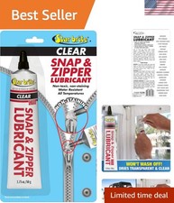 Snap & Zipper Lubricant - Clear, Non-staining for Clothes, Jeep Tops, Wetsuit...