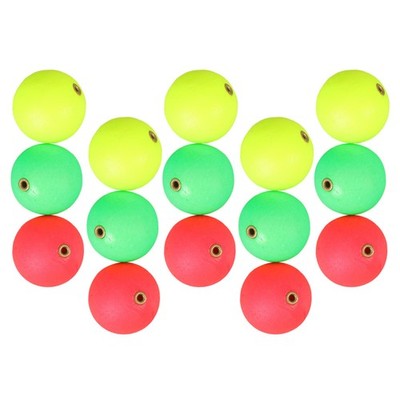  15 Pcs Round Fishing Bobbers Foams Tool Ball Float Floating Balls