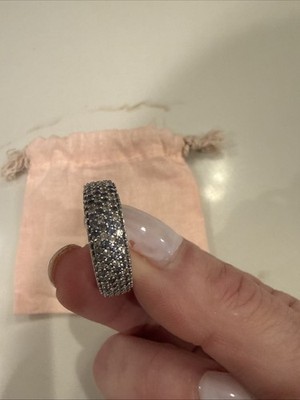 Kristall und Saphir Pave Ring Gr.7