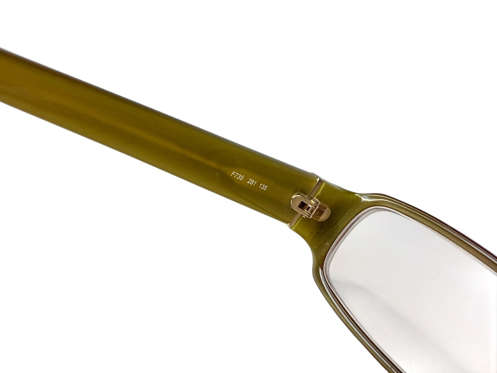 Fendi F735 281 Women's Eyeglasses Frames Green Tortoise Made in Italy Authentic thumbnail 4