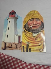 Vtg Tnt Sales Oversized Canadian Postcards Fisherman Lighthouse Old Salt Lot