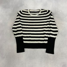 Zara Knitted Jumper Striped Patterned Knit Sweater Women's M