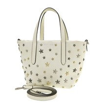 Mini bolso de hombro blanco bidireccional Jimmy Choo #SAB16790