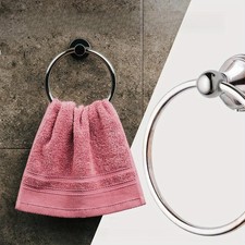 1/2 PCS Round Bathroom Towel Holder - Stainless Steel Wall Mounted Towel Ring US