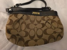Coach Signature Monogram Wristlet