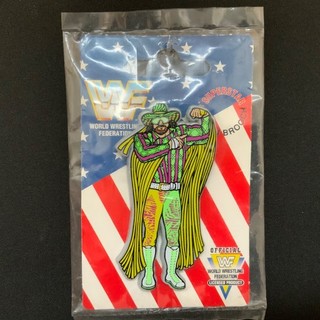 WWF Macho Man Randy Savage Pin Badge Brooch Official Superstar 1992 SEALED