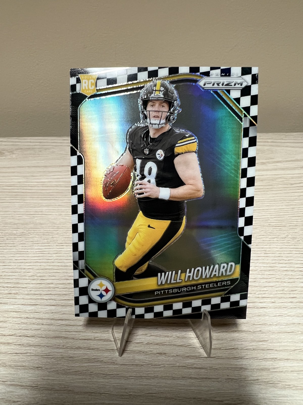 2025 Panini Prizm - Rookies Will Howard #367 Black & White Checker Prizm (RC)