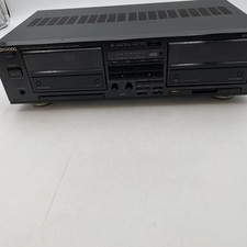 Kenwood KX-W6010 Stereo Double Cassette Deck Auto Reverse REPAIR OR PARTS READ 