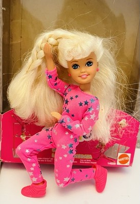 Vintage 1995  Barbie Little Sister Stacey Gymnastics Doll With Box L