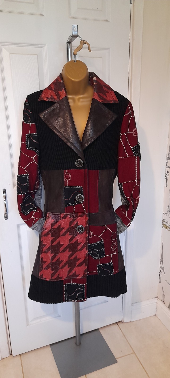 Save The Queen Mesh Patchwork Trench Boho Vintage… - image 2