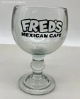 Anchor Hocking Fred's Mexican Cafe Large Glass Goblet Schooner 7 Inch Vintage