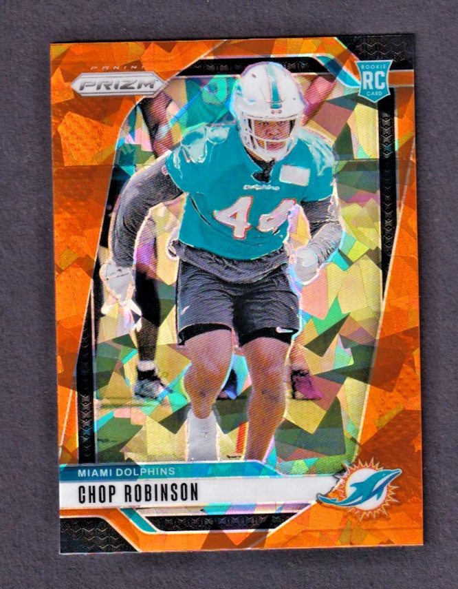 2024 Panini Prizm Chop Robinson (RC) Orange Ice Rookie Card #319 Dolphins