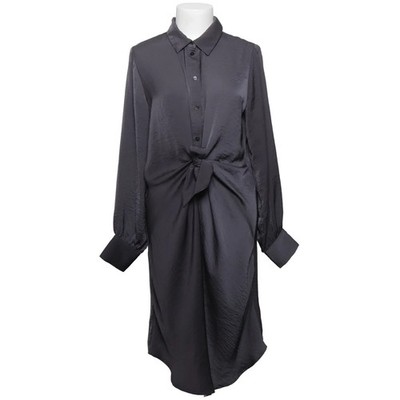 My Essential Wardrobe, Blusenkleid, Größe: 36, Grau, Einfarbig, Satin #QDp