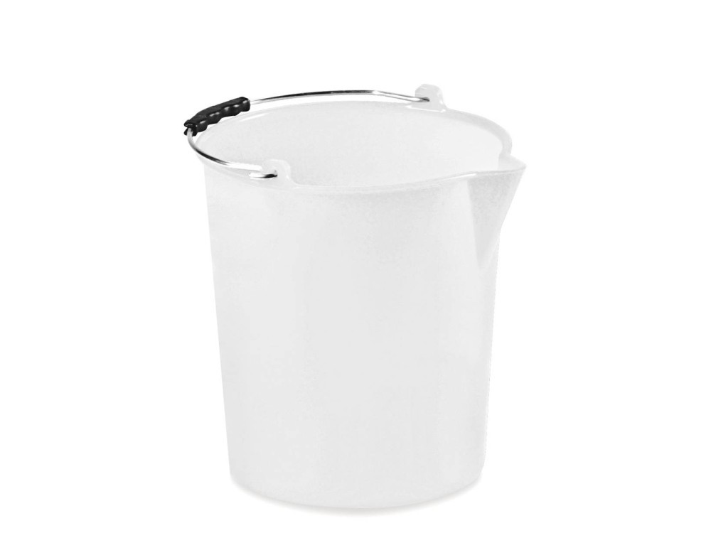 Bucket Polyethylene Stef With Edge 12 Liters White Stefanplast
