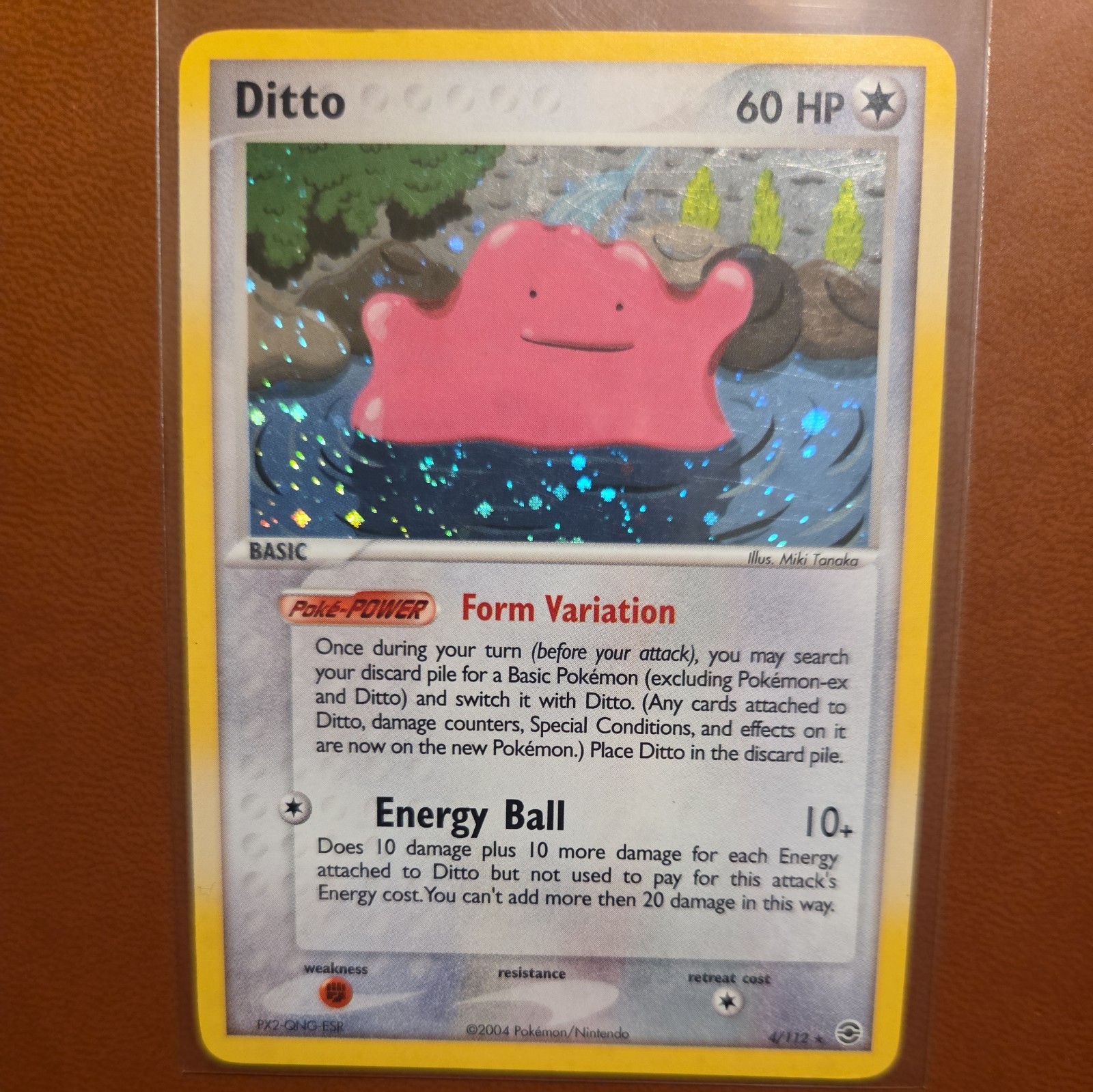 Pokémon Ditto 4/112 FireRed & LeafGreen Reverse Holo Rare English 2004