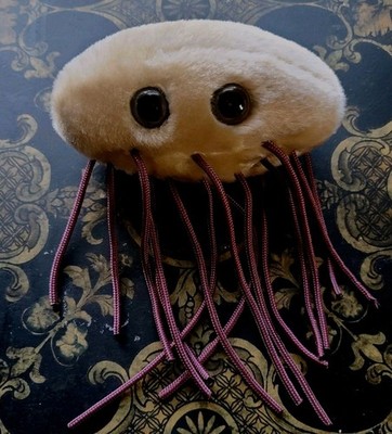 Stuffed E. Coli Plush Toy By Jennewein Biotech 6.5'' Wide 3.5'' Round 