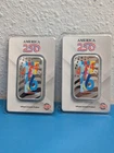 Lot Of 2 1776-2026 America 250 Year 1oz Silver Bars .999