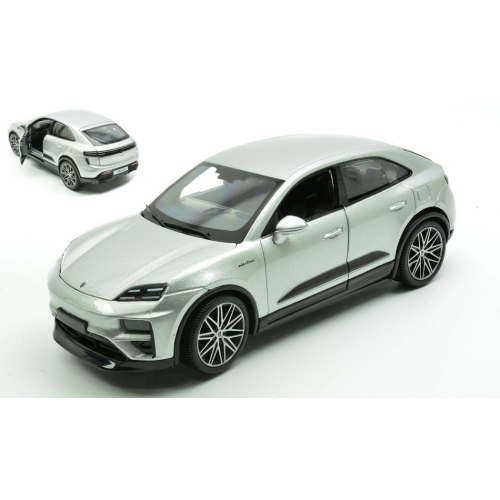 Porsche Macan Turbo Electric Silver 1:24 Burago Auto Stradali -D- Neues Modell-image