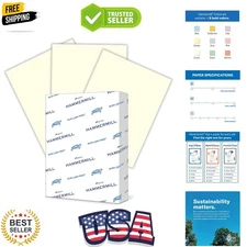 Colored Paper, 20 lb Cream Printer Paper, 8.5 x 11-1 Ream 500 Sheets - Made i...