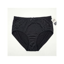 NEW Vintage 90s Delta Burke 2X Black High Waist Satin Panties Underwear