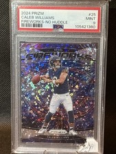 2024 Panini Prizm - Fireworks Caleb Williams #25 No Huddle Prizm (RC) PSA 9 MINT