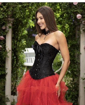 SZIVYSHI Corset Tops for Women Bustier Shapewear Lingerie Fashion Lace Waist Med