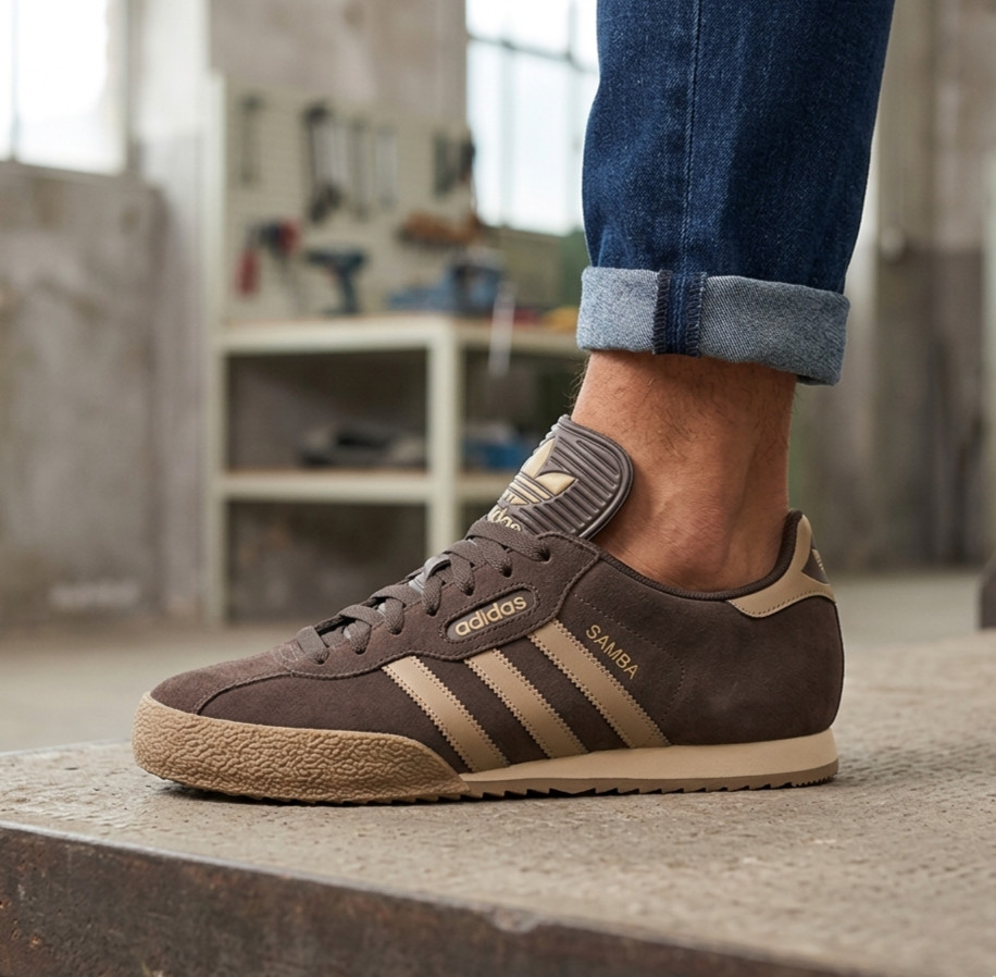 Mens Adidas Super Samba Suede All Sizes Originals Brown BNIB ASSSBCG