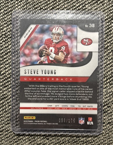 Panini Prizm #248 2019 Steve Young Hyper #/175 - Imagen 2 de 2
