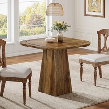 Square Dining Table for 2-4, 31.5" Farmhouse Small Kitchen Table for Dining Room