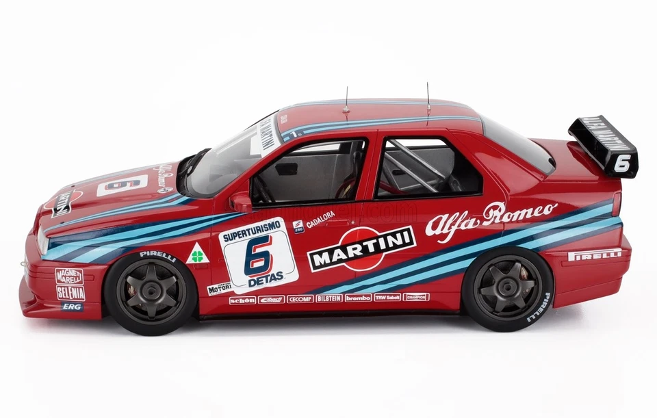 MODELLINO AUTO STATICO ALFA ROMEO 155 GTA MARTINI CADALORA MONZA 1992 SCALA 1/18 - Immagine 3 di 4