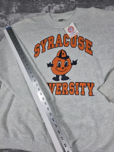 Vintage Syracuse University Sweatshirt Herren XL grau otto orange Sweater Pullover - Bild 15 von 15